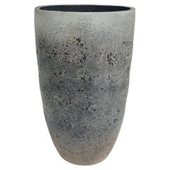 Gray Balinese Terracotta Antique Planters, Two Available