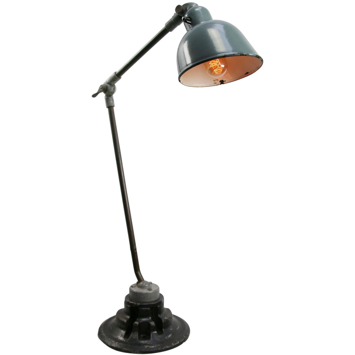 Gray blue Industrial 2-arm work light by Siemens
adjustable in height and angle
including plug and switch

Weight: 10.20 kg / 22.5 lb

Priced per individual item. All lamps have been made suitable by international standards for incandescent