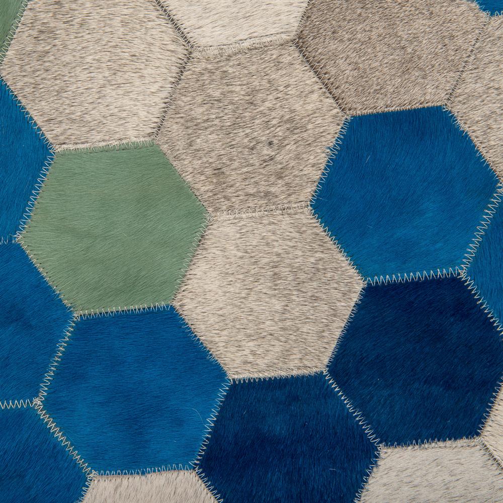 Anpassbarer anguloblauer X-großer Läufer in Grau, Blau und Grün (Art déco) im Angebot