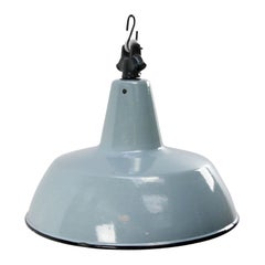 Gray Blue Enamel Vintage Industrial Pendant Light Gray Blue Enamel Vintage Industrial Pendant Light