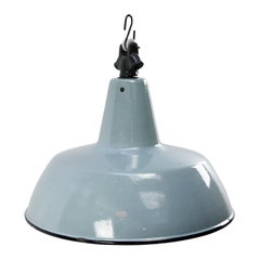 Gray Blue Enamel Vintage Industrial Pendant Light Gray Blue Enamel Vintage Industrial Pendant Light