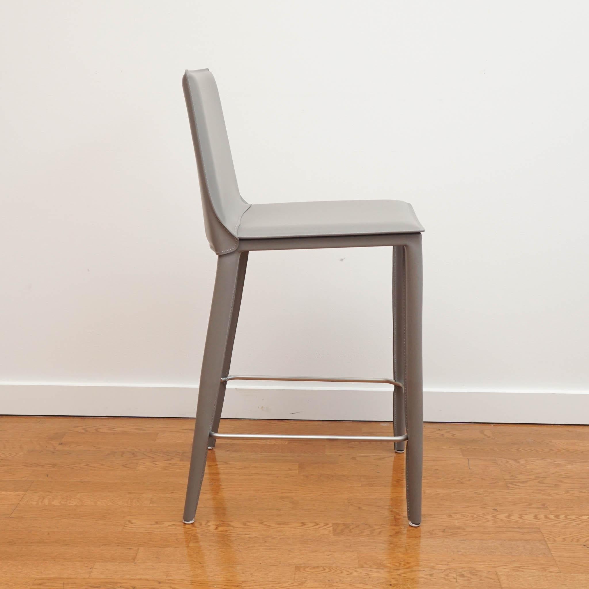 Mid-Century Modern Gray Bottega Counter Stool For Sale
