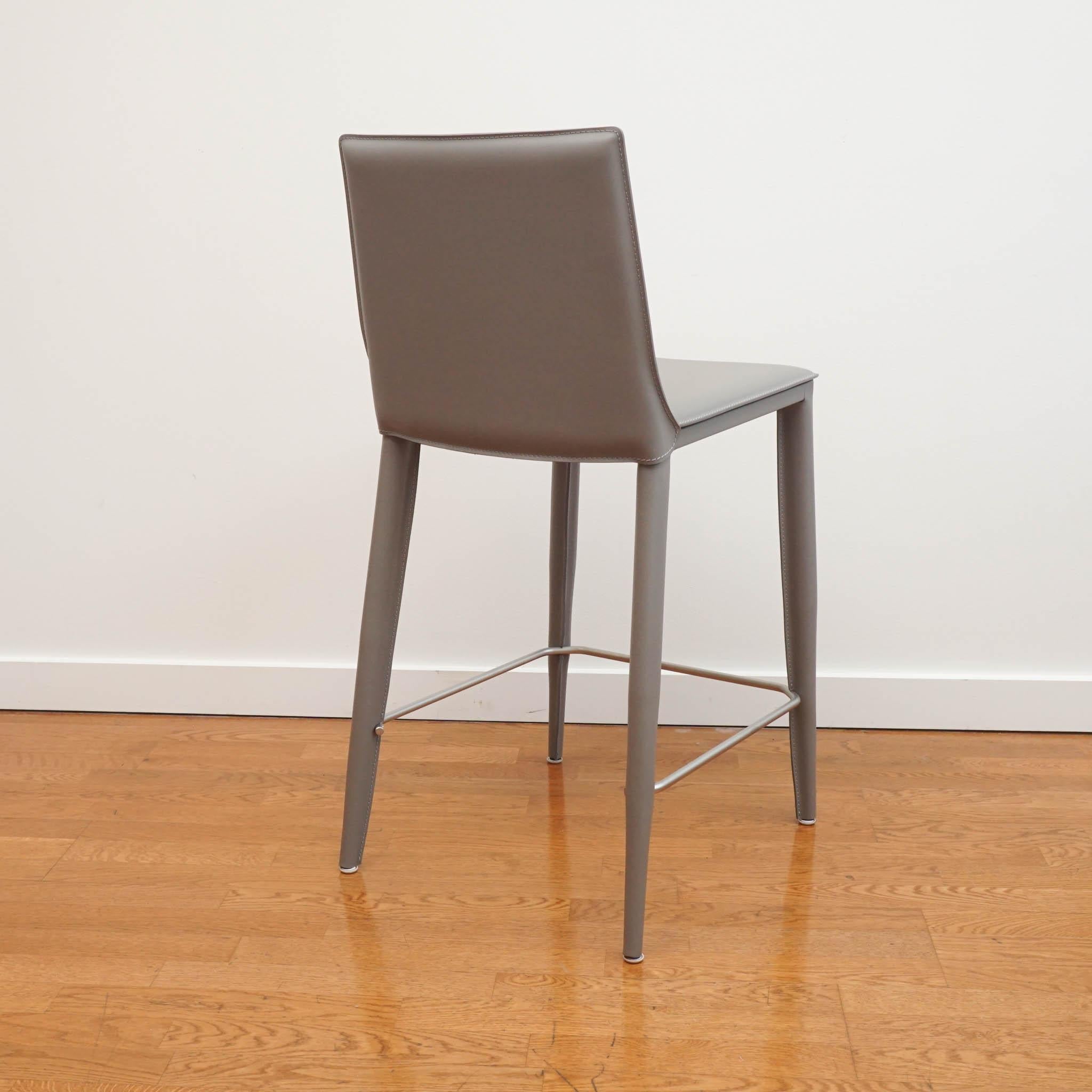 Italian Gray Bottega Counter Stool For Sale