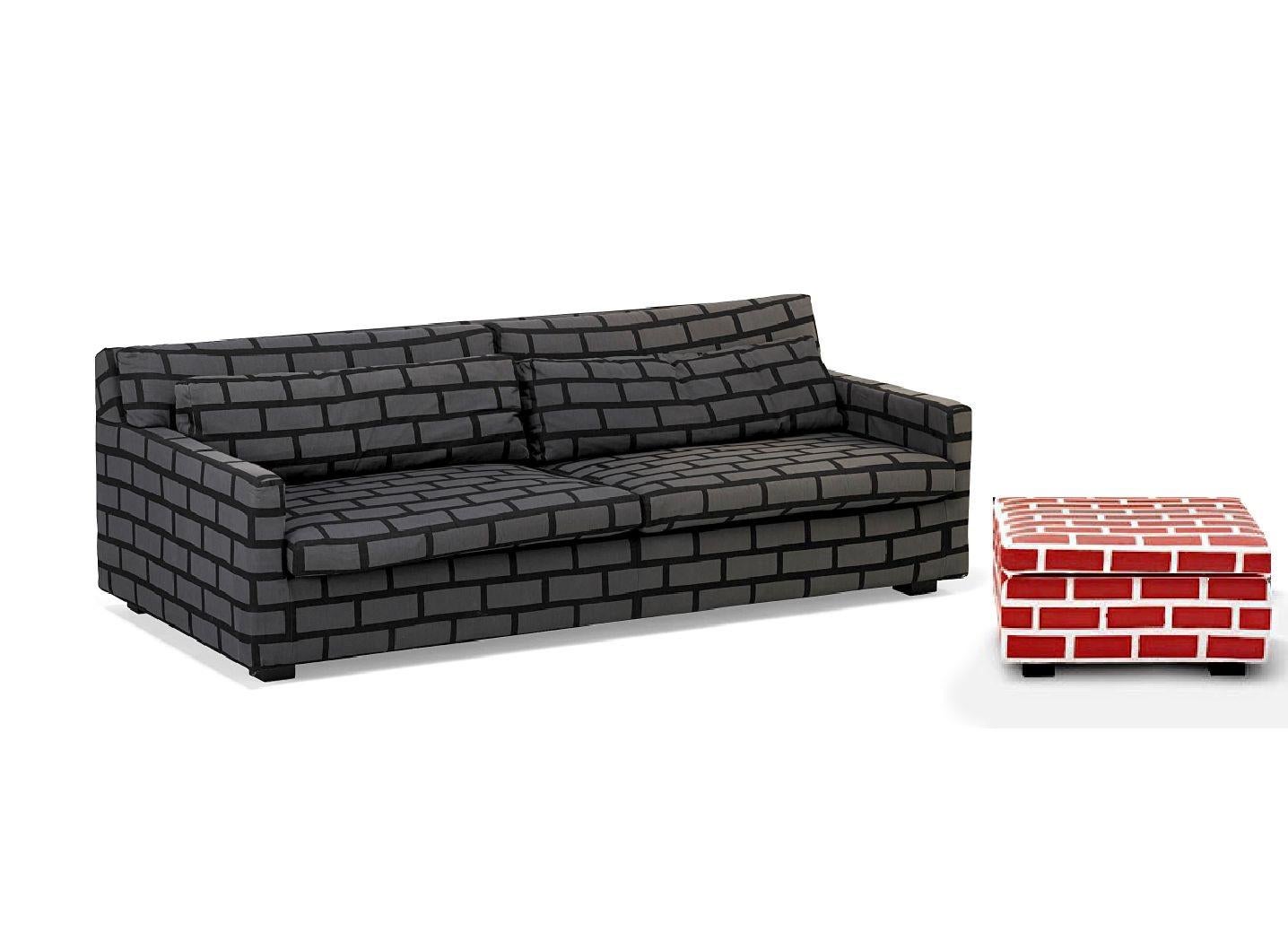 British Gray Brick & Mortar Sofa, Rich Woods & Seb Wrong, Established & Sons, UK, 2009 For Sale