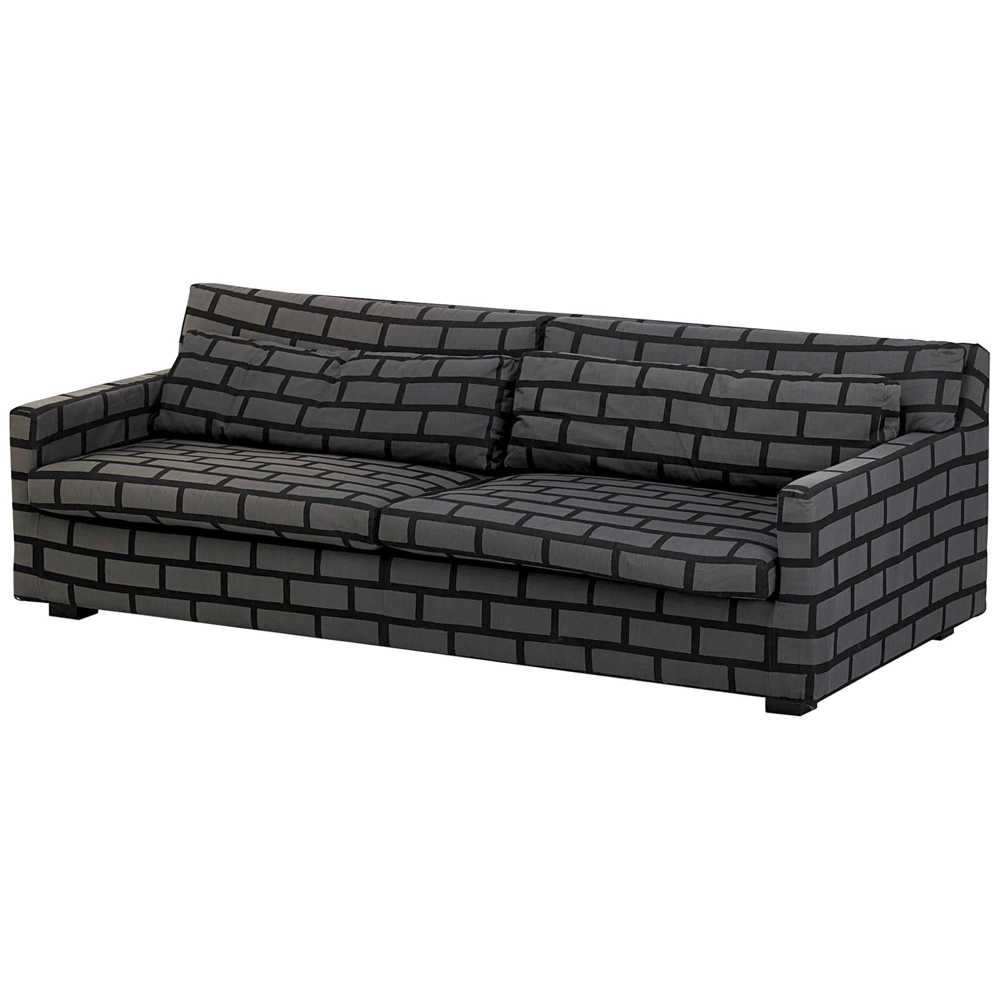 Gray Brick & Mortar Sofa, Rich Woods & Seb Wrong, Established & Sons, UK, 2009 For Sale