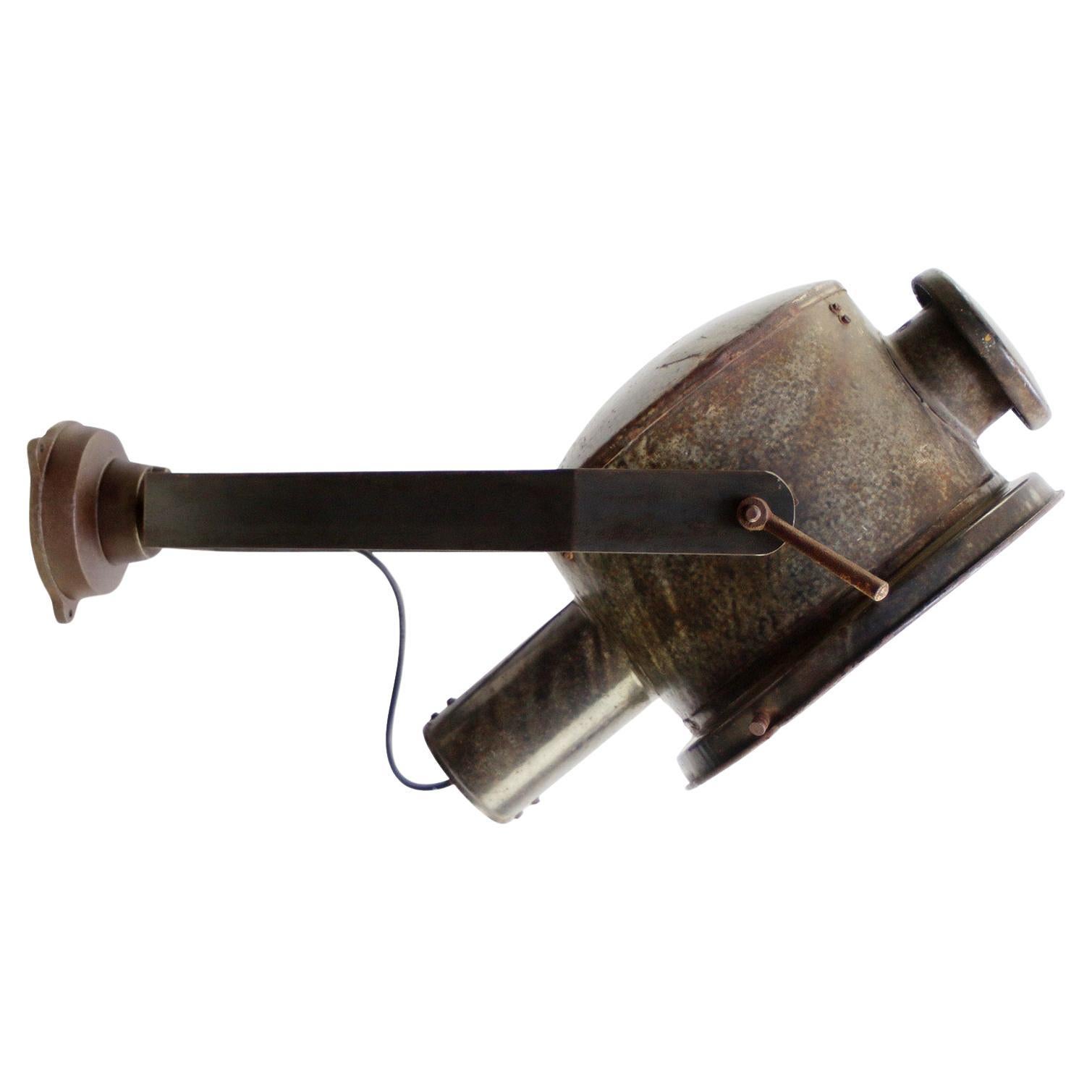 Grau Brown Emaille Vintage Industrial Cast Iron Sconces Wand Lights