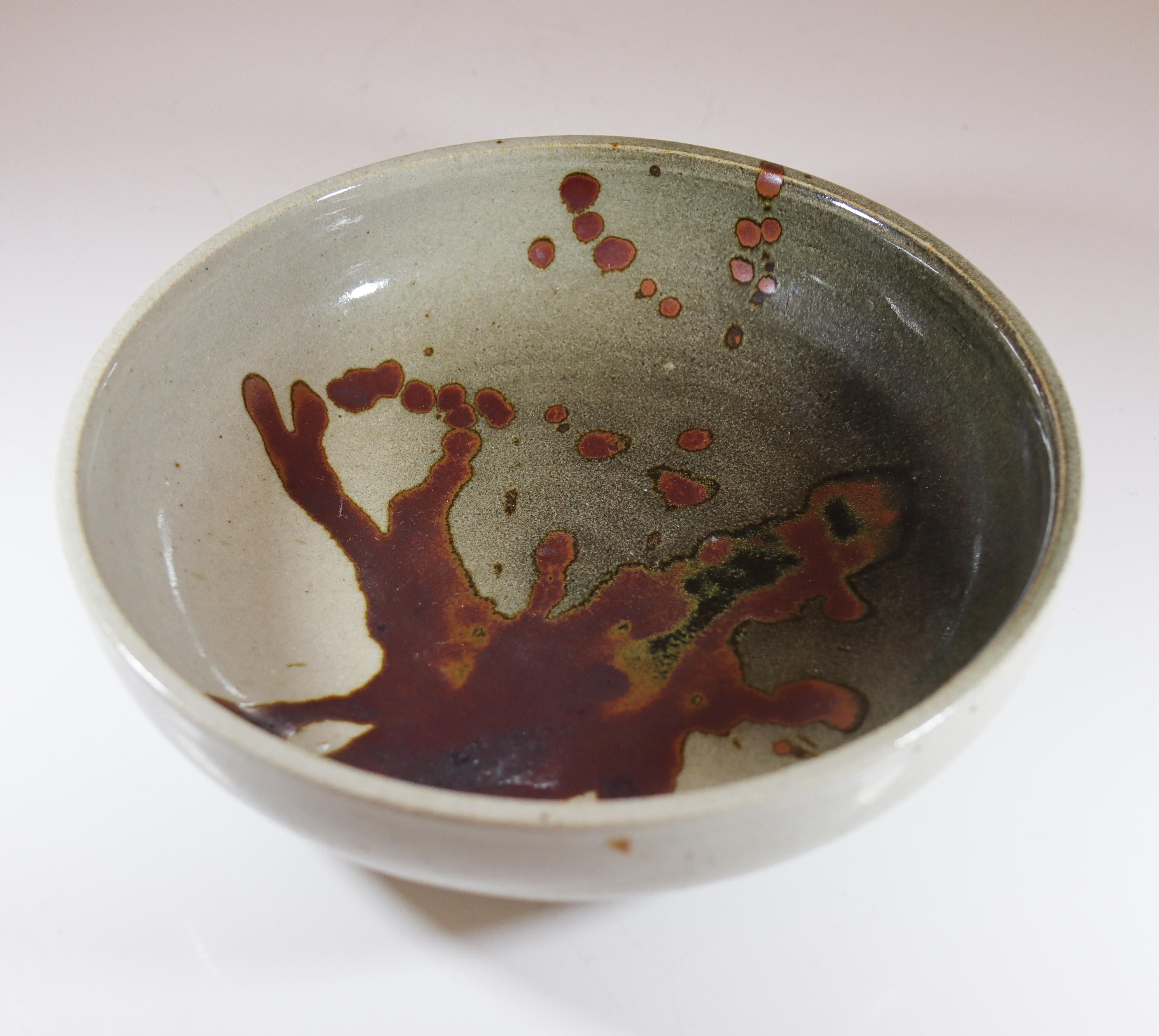 Gray & Brown Vase - Claes Thell, Höganäs Sweden - Late 20th Century Design In Excellent Condition For Sale In Stockholm, SE