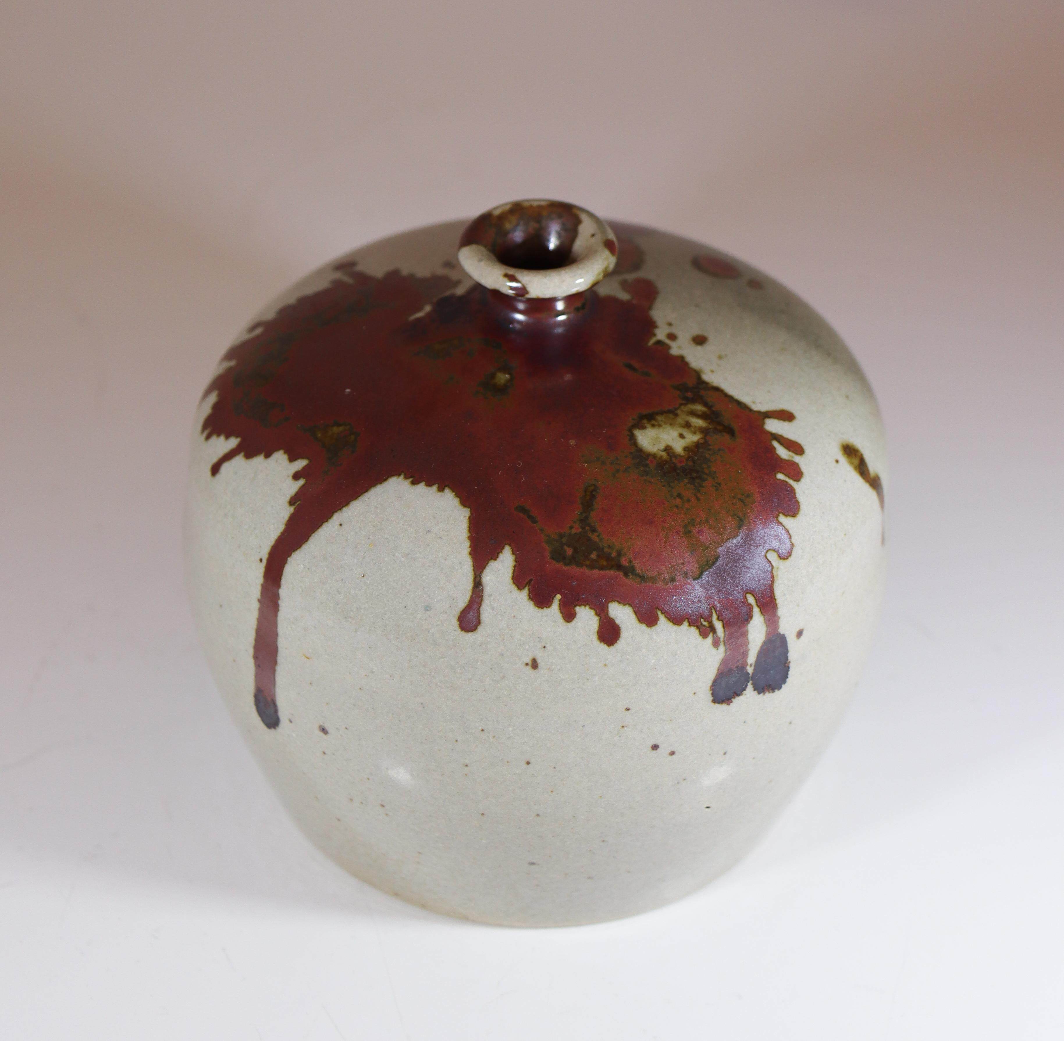 Vase gris et brun - Claes Thell, Höganäs Suède - 20TH CENTURY DESIGN en vente 1