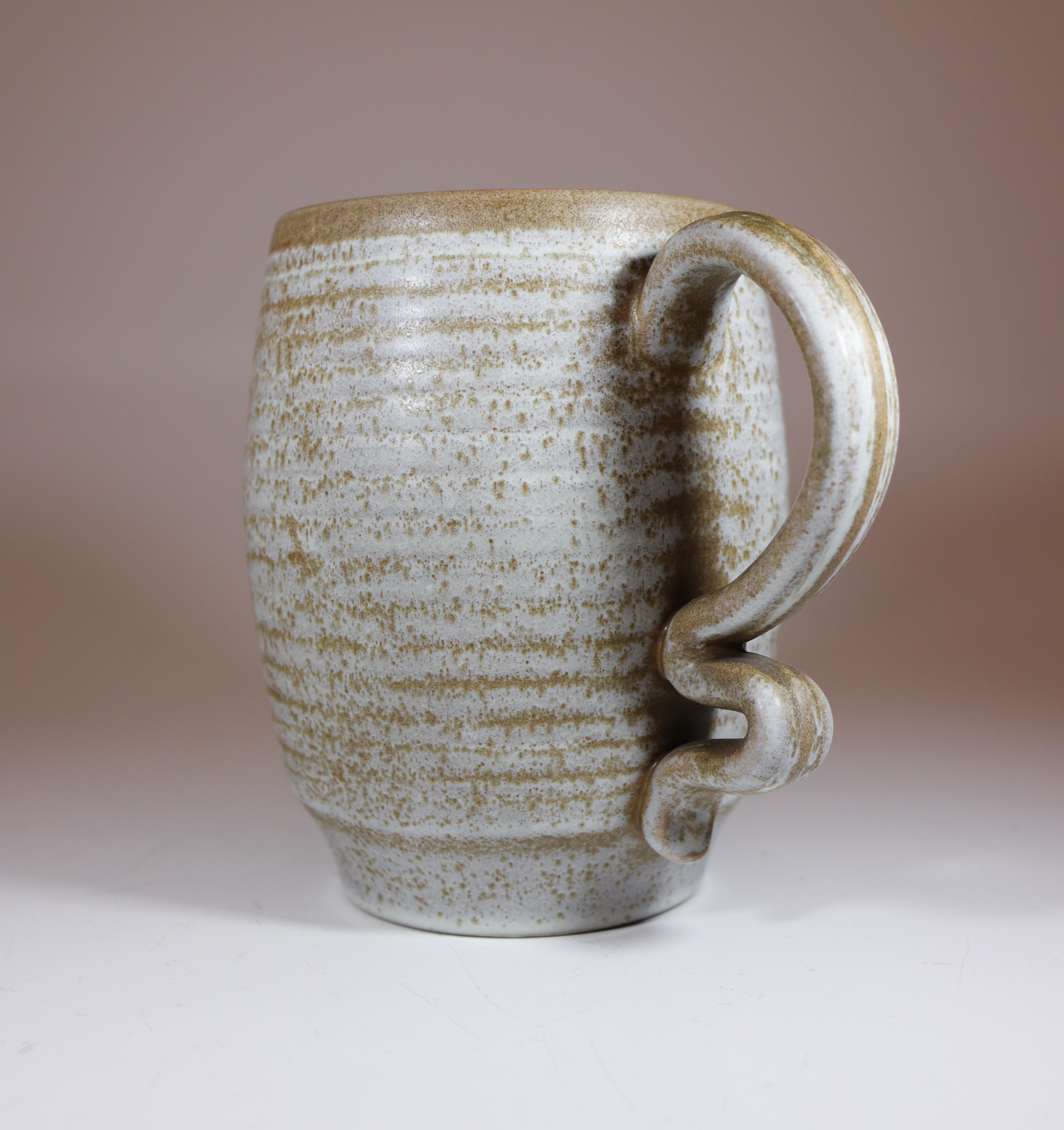 Vaso grigio/marrone con manici Eva Jancke-Björk - Bo Fajans 1940 in vendita 2