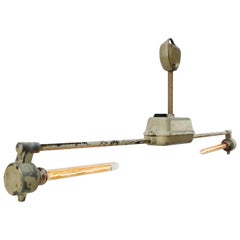 Gray Cast Aluminum Vintage Industrial Tube Light