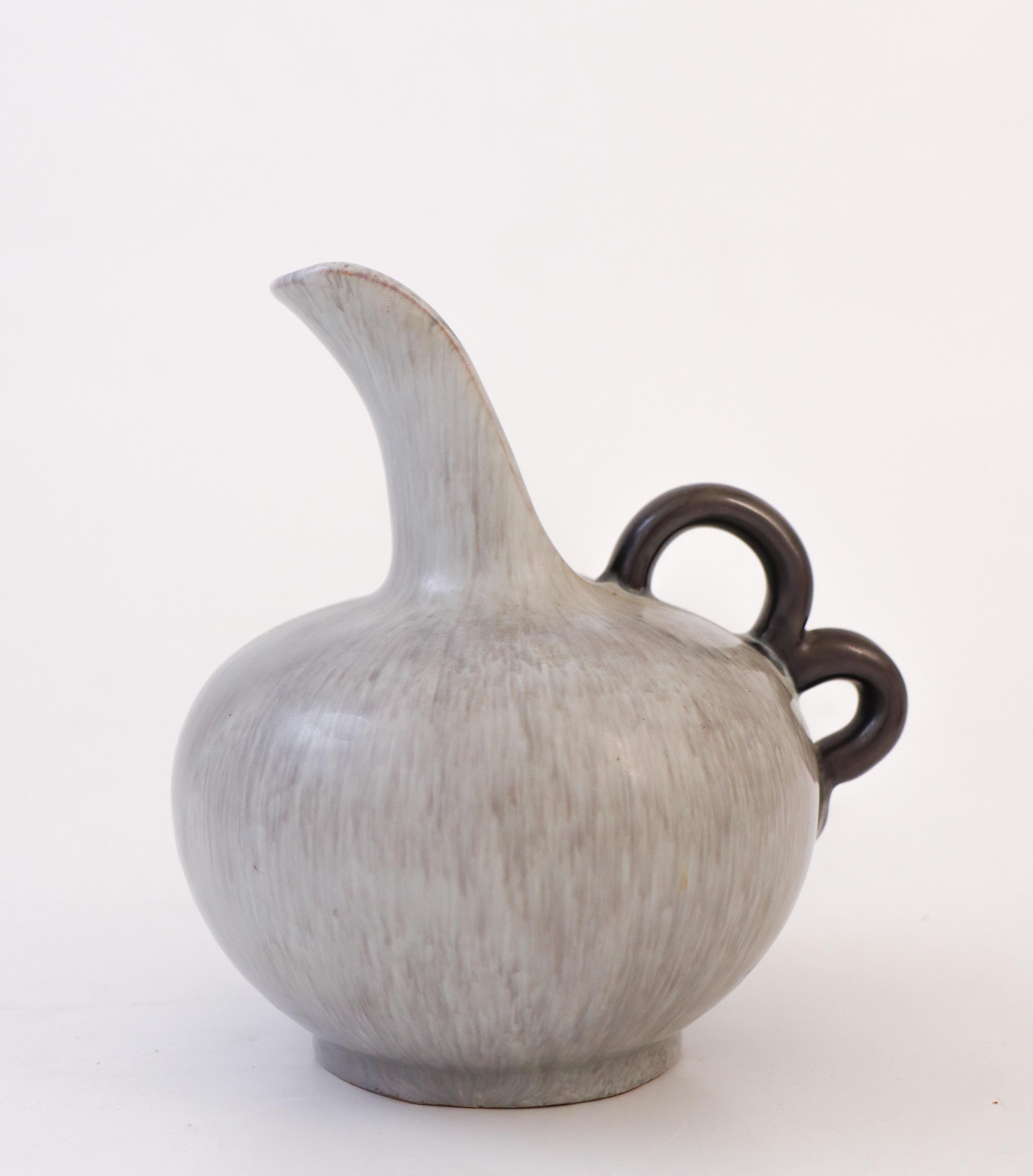 Grauer Keramikkrug aus grauem Keramik – Art déco – Upsala Ekeby, Schweden, 1930er Jahre (Skandinavische Moderne) im Angebot