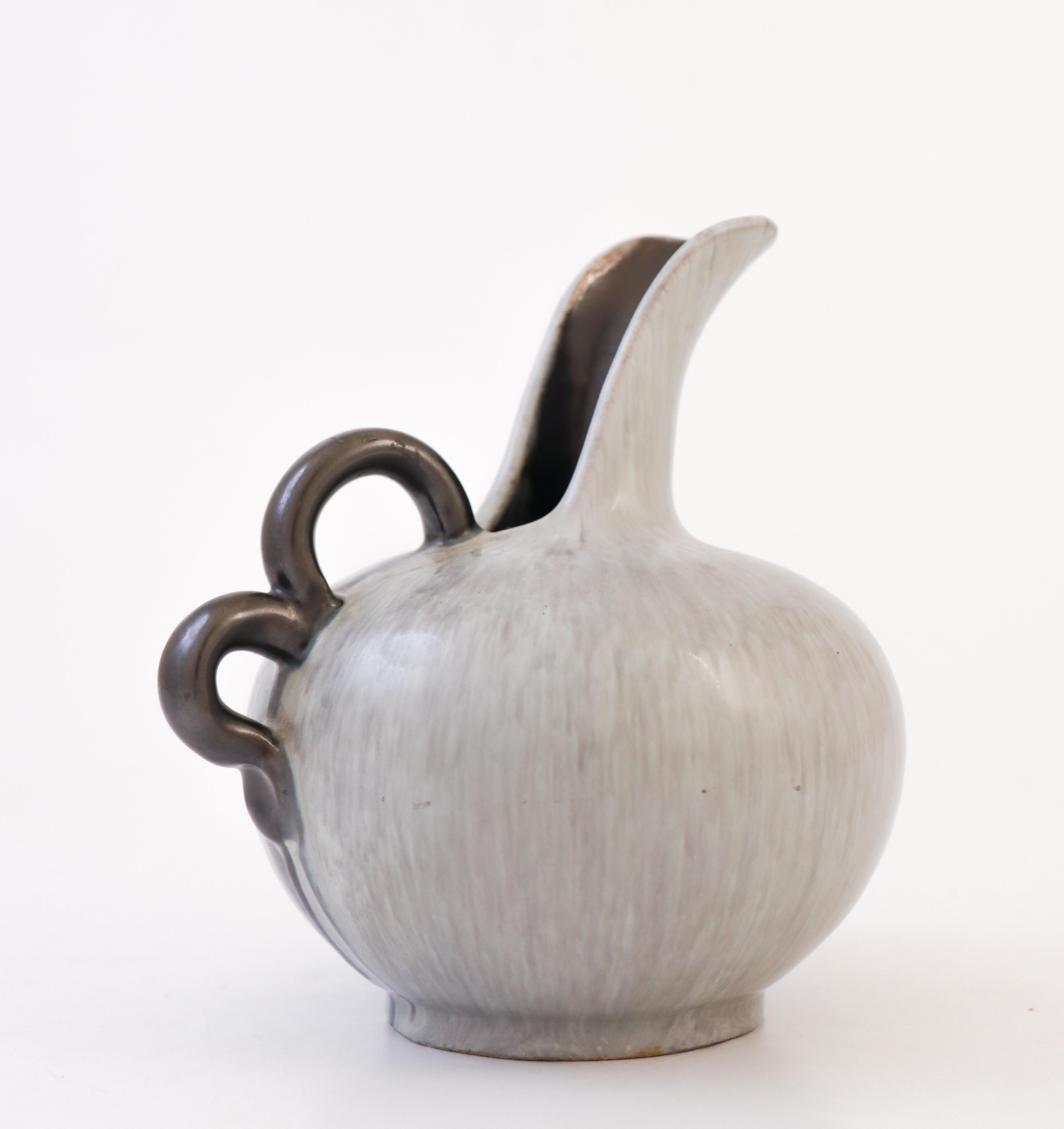 Grauer Keramikkrug aus grauem Keramik – Art déco – Upsala Ekeby, Schweden, 1930er Jahre (Schwedisch) im Angebot