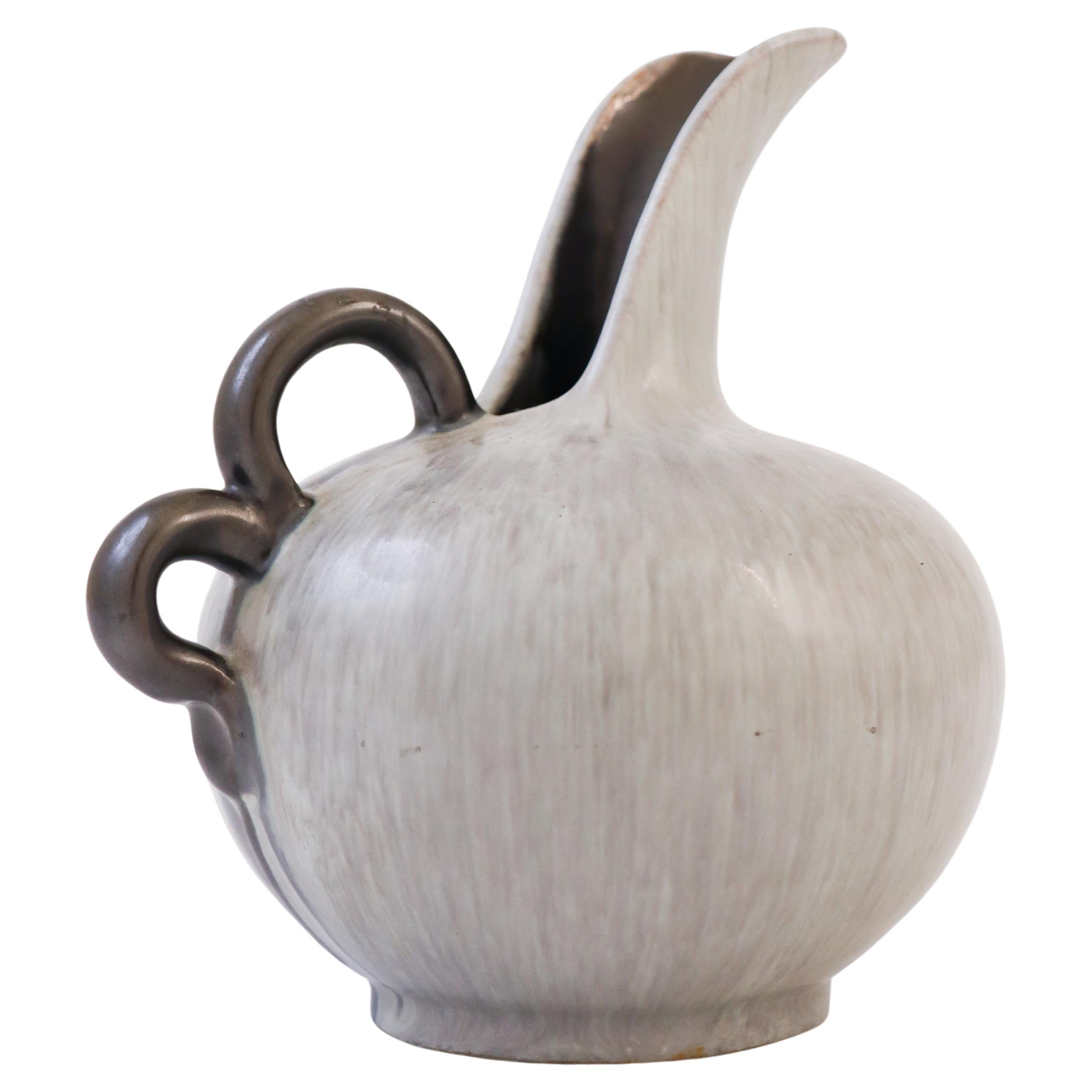 Grauer Keramikkrug aus grauem Keramik – Art déco – Upsala Ekeby, Schweden, 1930er Jahre im Angebot