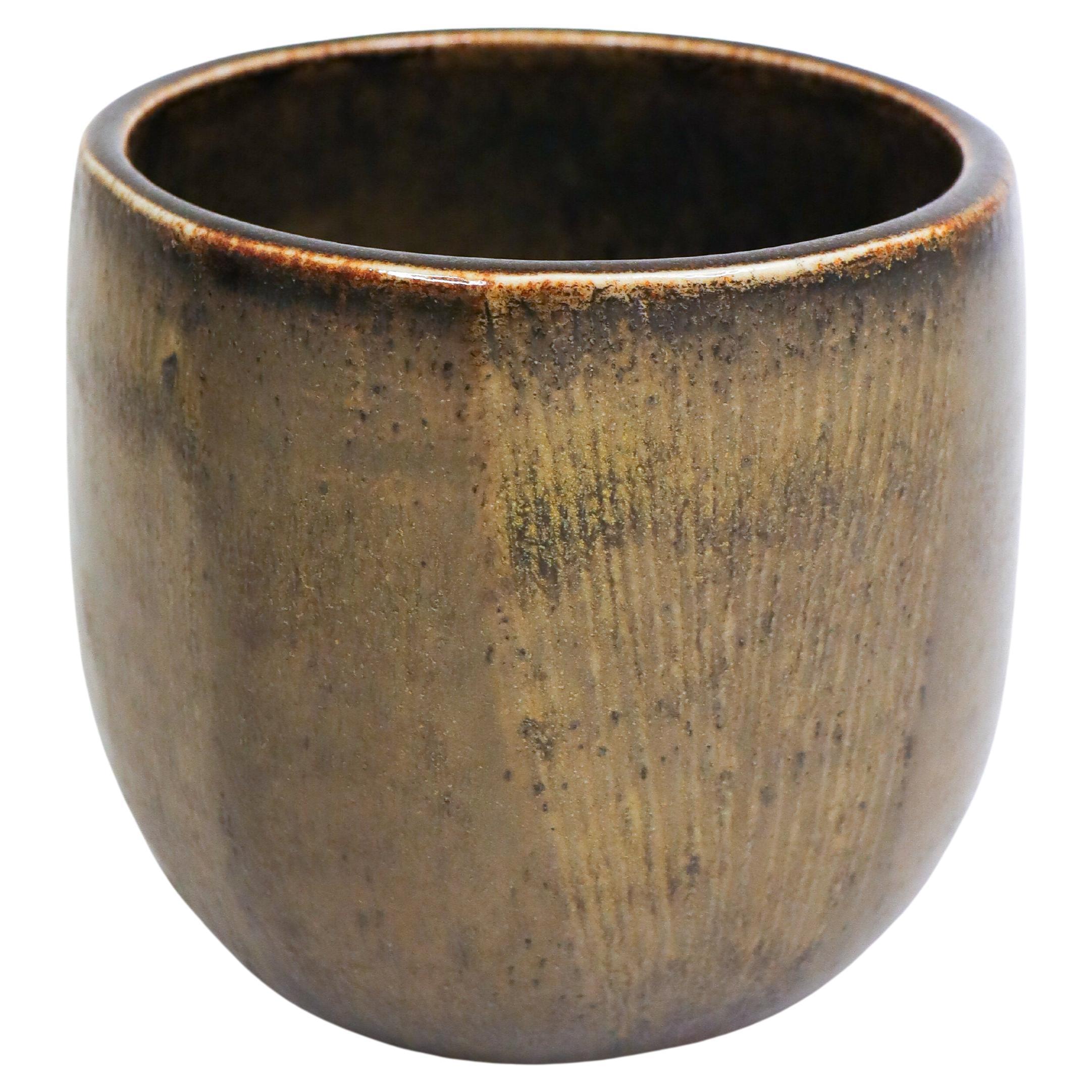 Gray Ceramic Pot, Carl-Harry Stålhane, Rörstrand, 1961 - Mid century Vintage For Sale