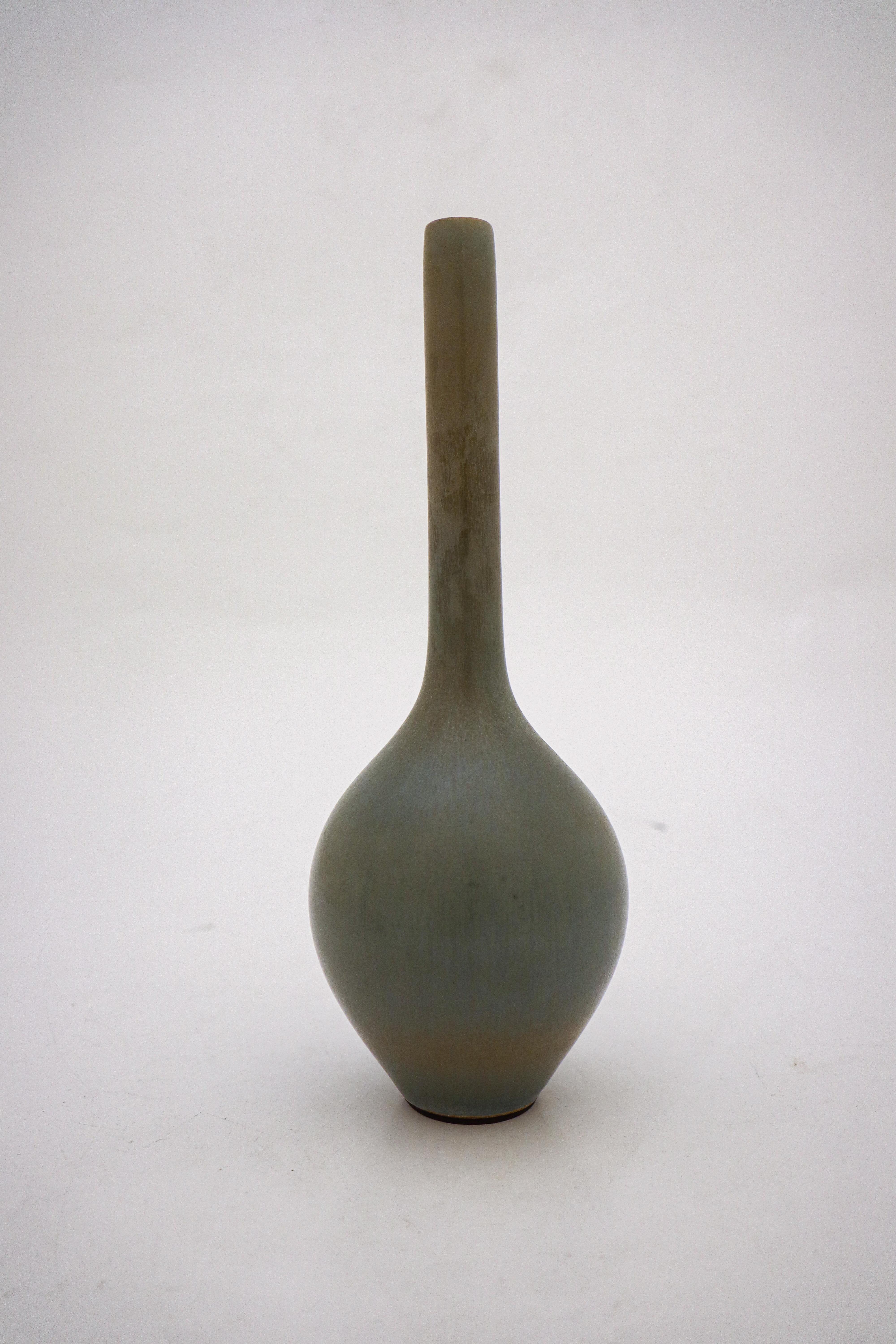 Gray Ceramic Vase, Berndt Friberg, Gustavsberg 1956, Mid Century Vintage 2