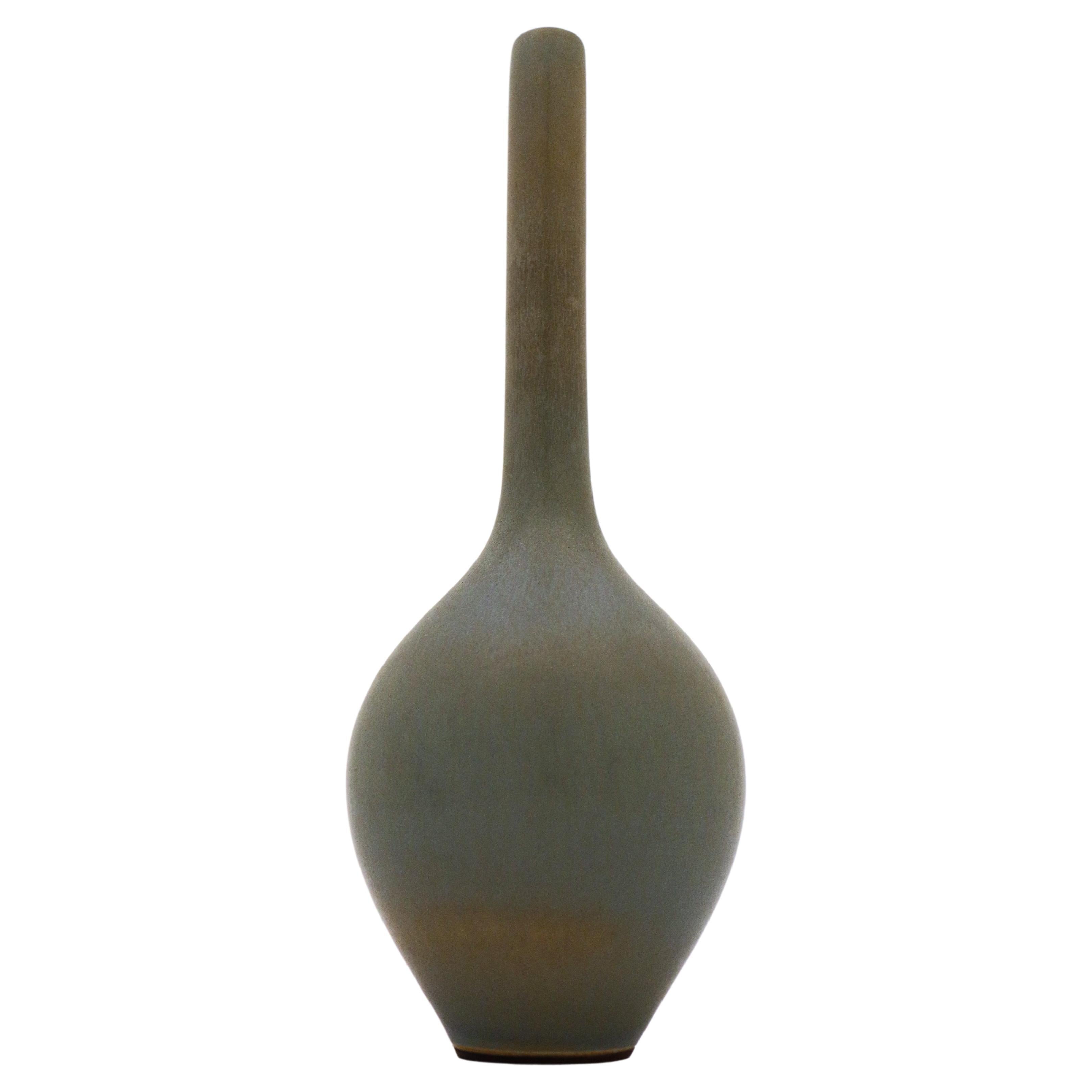 Gray Ceramic Vase, Berndt Friberg, Gustavsberg 1956, Mid Century Vintage