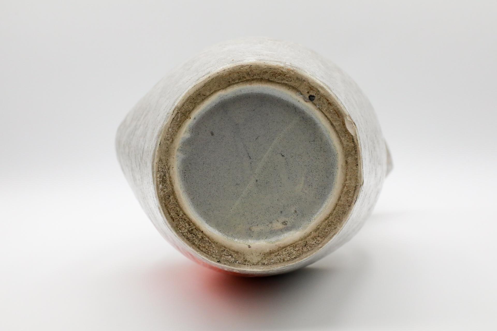 Vaso in ceramica grigia con doppio manico e disegno a stella arancione in vendita 12