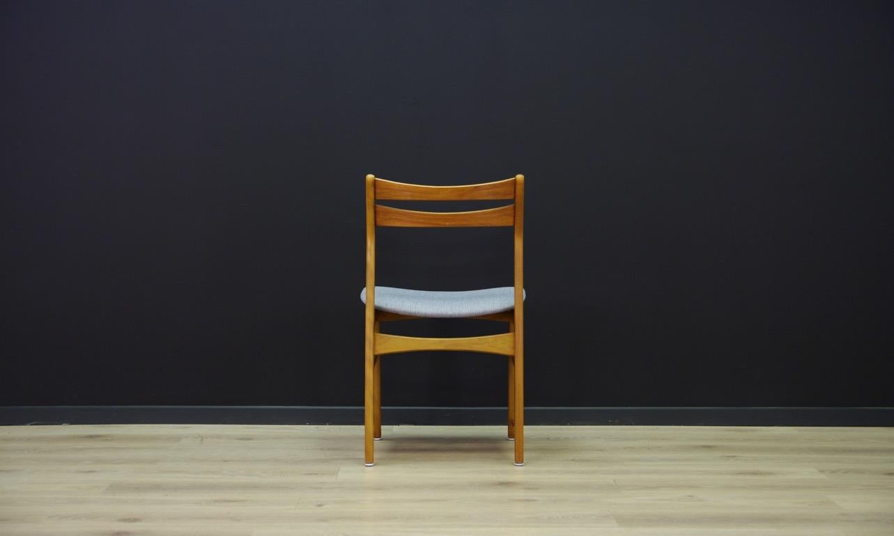 Gray Chairs Retro Danish Design Beech Vintage Classic, 1960s For Sale 3