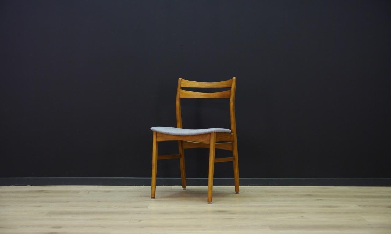 Scandinavian Gray Chairs Retro Danish Design Beech Vintage Classic, 1960s For Sale