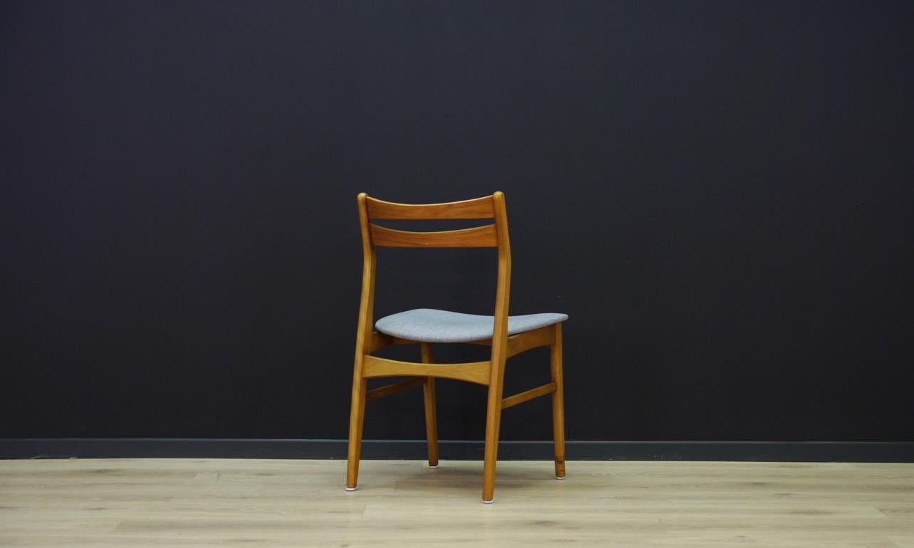 Gray Chairs Retro Danish Design Beech Vintage Classic, 1960s For Sale 1