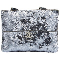 Gray Chanel Sequence Handbag