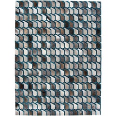 Gray Contemporary Argentine Cowhide Rug