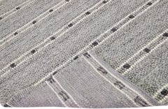 Grey Contemporary Cicero Handmade Texture Wool Rug