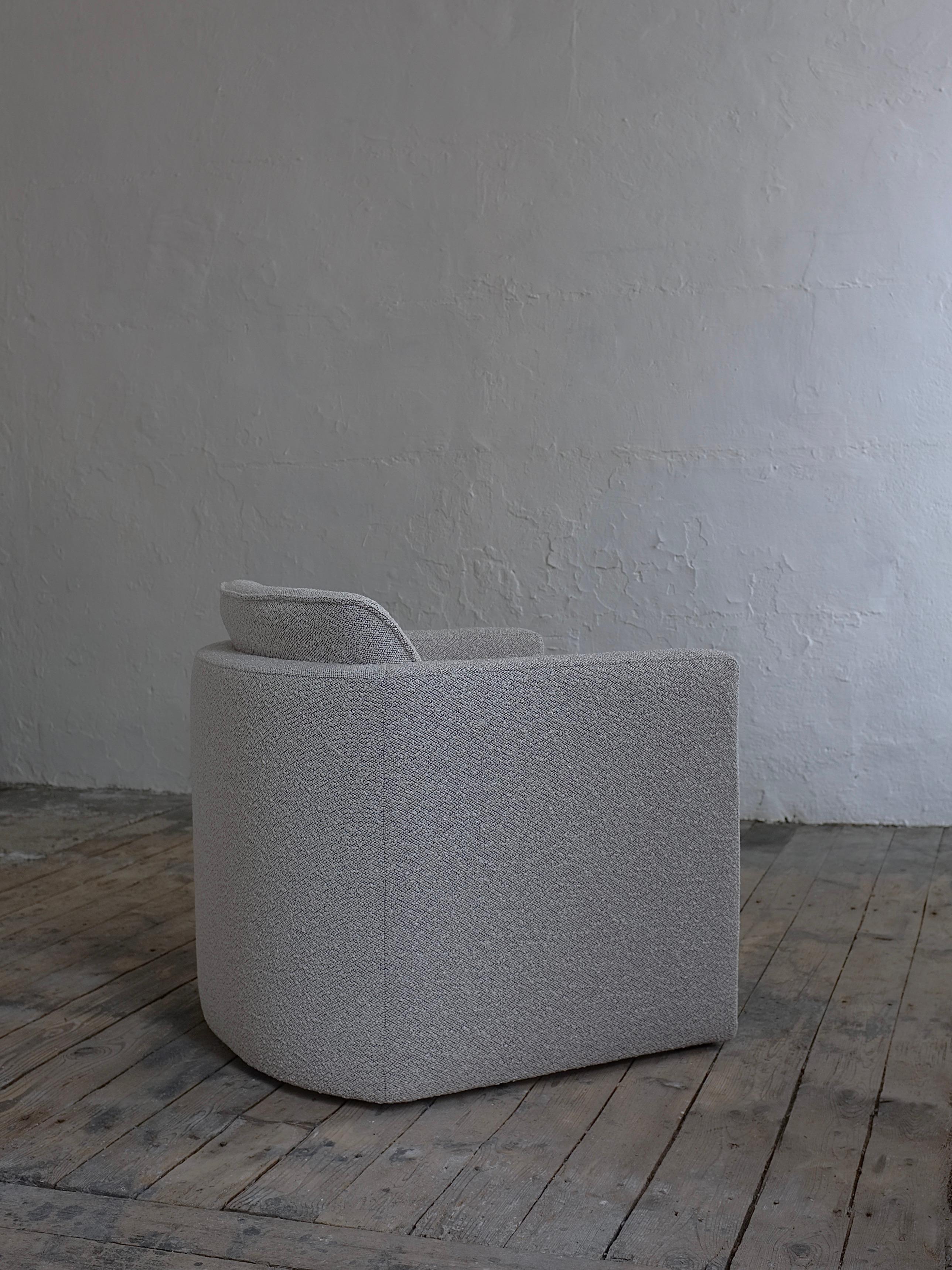 Grauer Dedar Boucle-Loungesessel, grau, 1990er-Jahre (Stoff) im Angebot