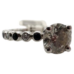 Gray Diamond ring 14KT white gold