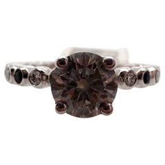 Gray Diamond ring 14KT white gold