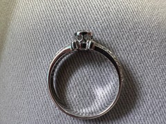 Gray Diamond ring 18KT white gold salt and pepper ring