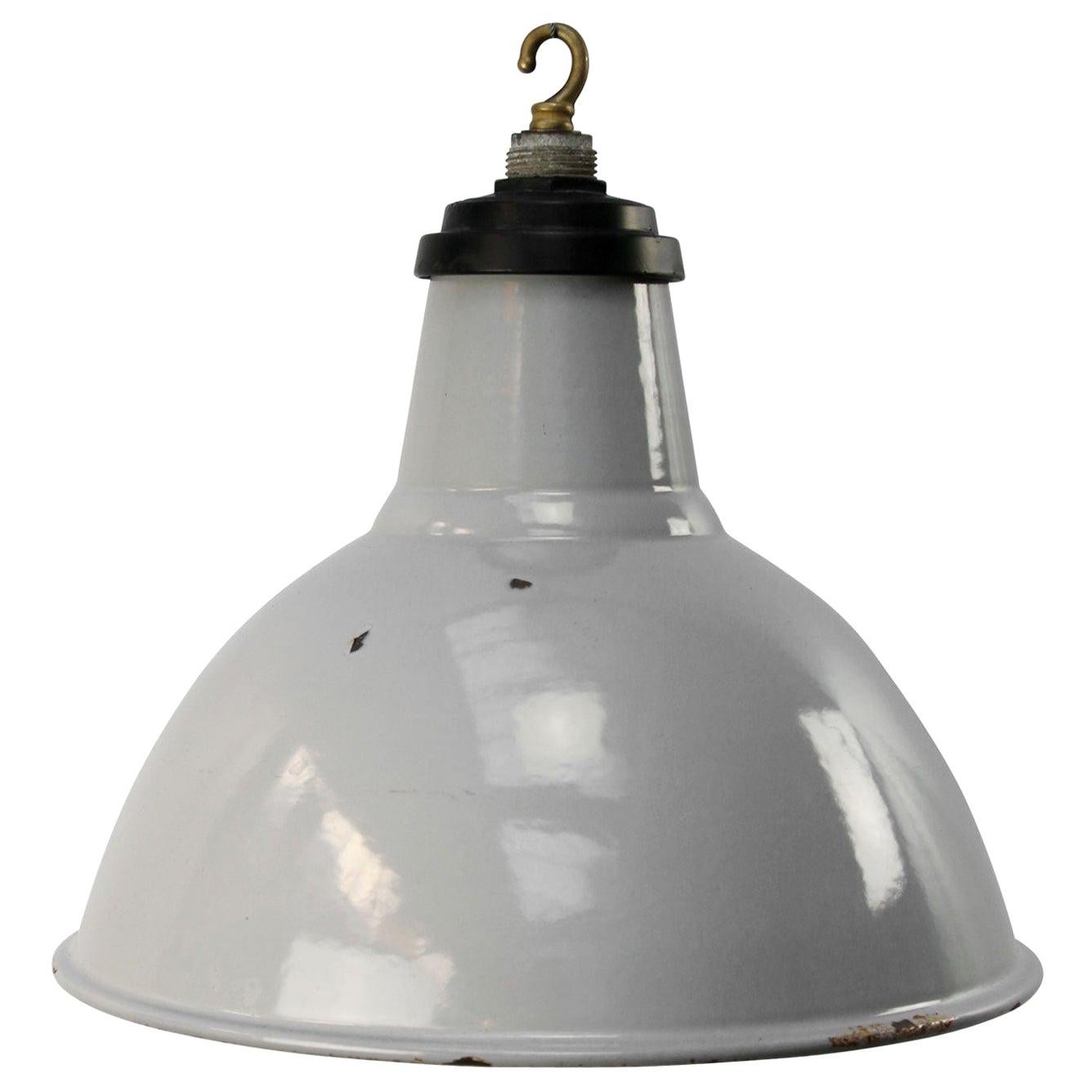 Gray Enamel British Vintage Industrial Pendant Lights