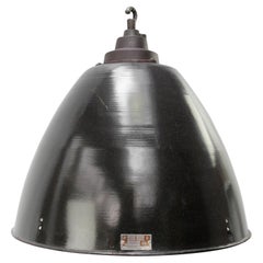 Gray Enamel Vintage Industrial Cast Iron Pendant Lights