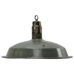 Gray Enamel Vintage Industrial Factory Pendant Lamps