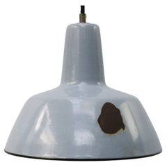 Grey Enamel Vintage Industrial Hanging Lamp Pendant by Philips