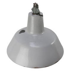Grey Enamel Vintage Industrial Hanging Pendant Lamp by Philips, Holland