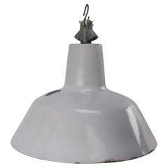 Grey Enamel Retro Industrial Hanging Pendant Lamp by Philips, Holland