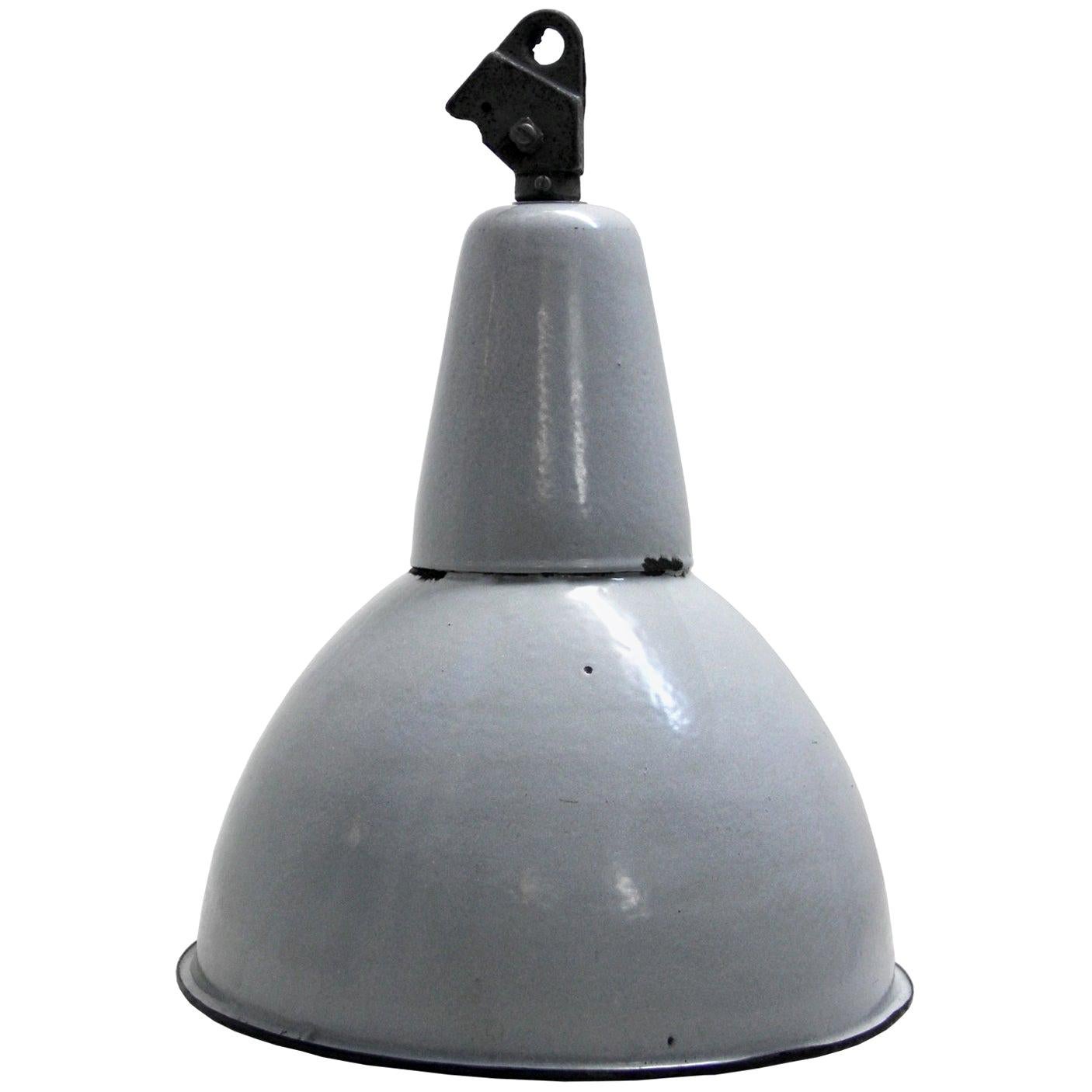 Gray Enamel Vintage Industrial Pedant Lamp