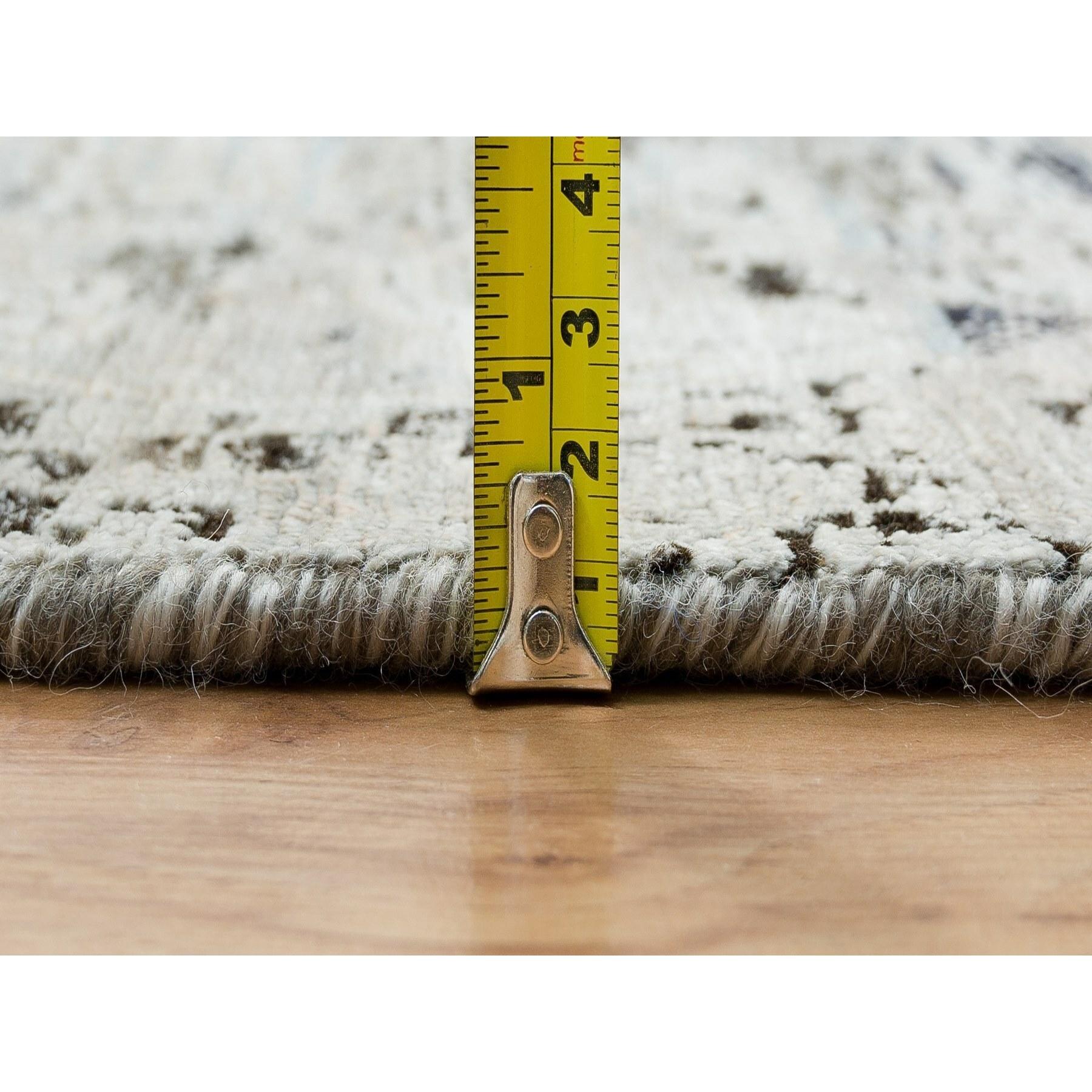 Grau Erased Textured Silk & Wool Hand Knotted XL Oriental Rug 11'9