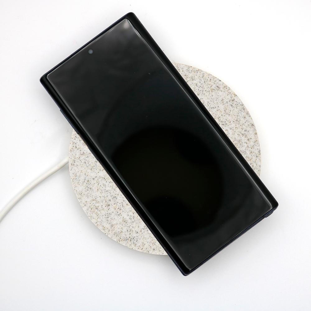 European Gray Everest Corian Base, Small, 15W Wireless Charger For Sale