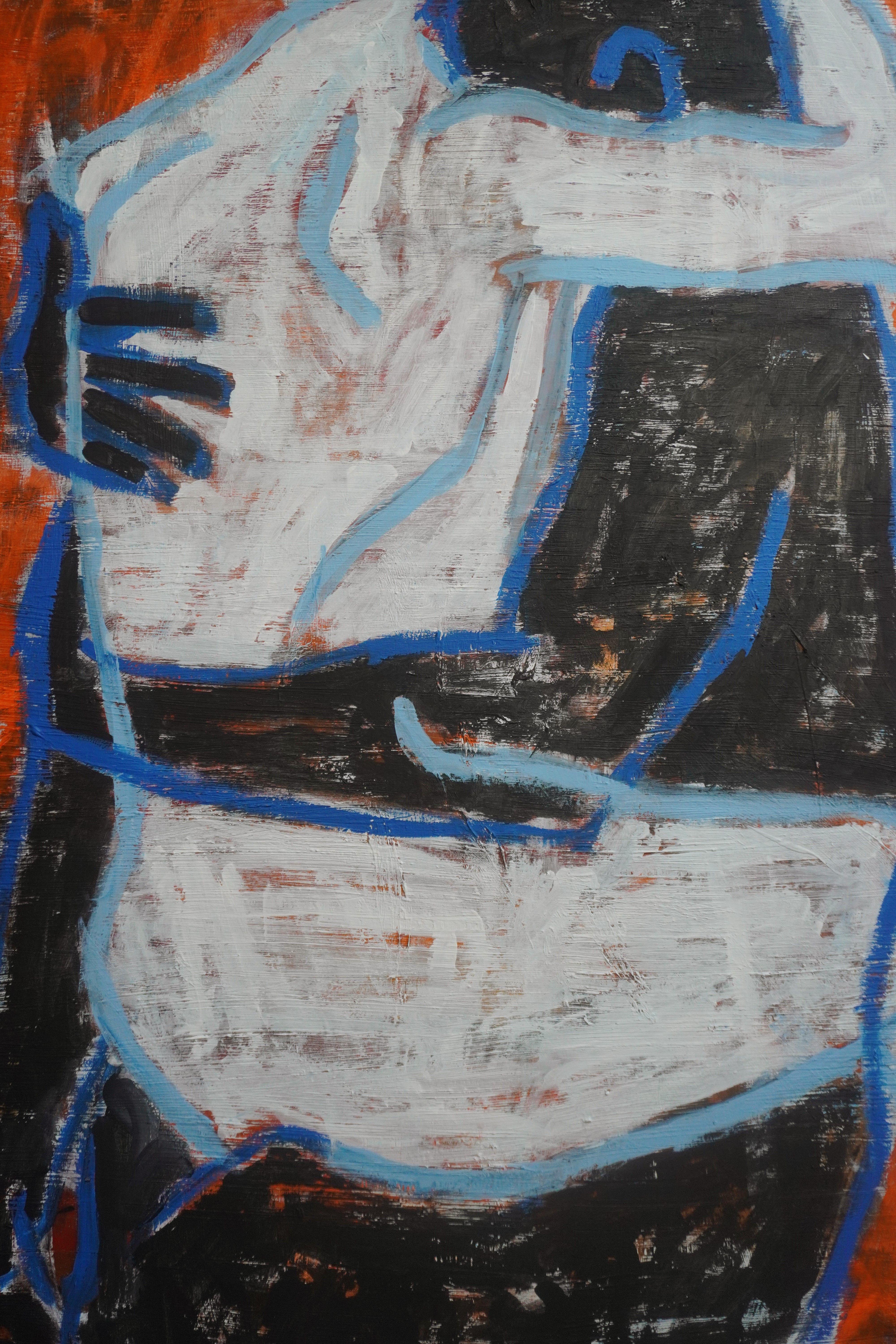 Forbidden Lovers, Painting, Acrylic on Canvas For Sale 1
