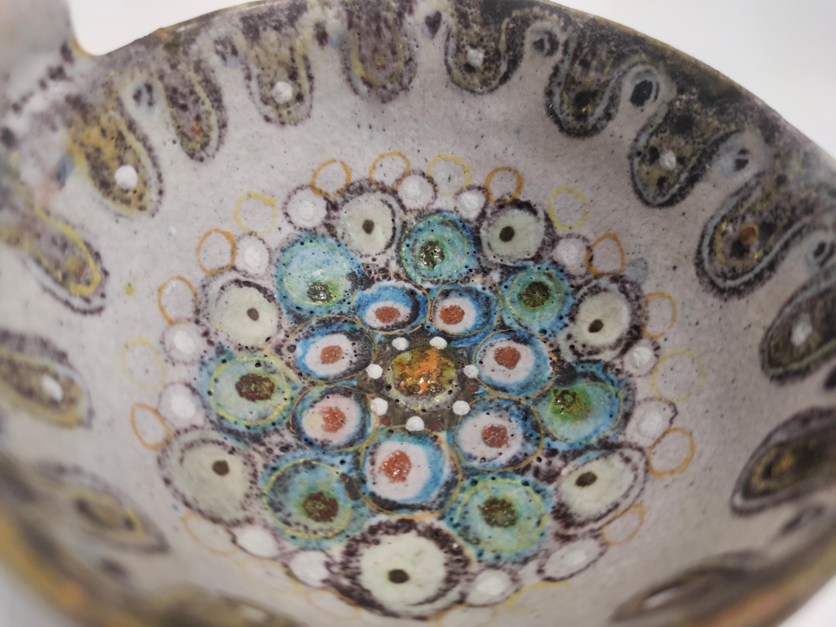Catchall / Videpoche de loza de lava gris de Lino Zaramella, Firmado en Excelente estado para la venta en Bresso, Lombardy