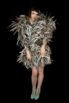 Grauer Feder-Musikschal