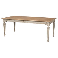 Mesa de Comedor Provincial Francesa Gris