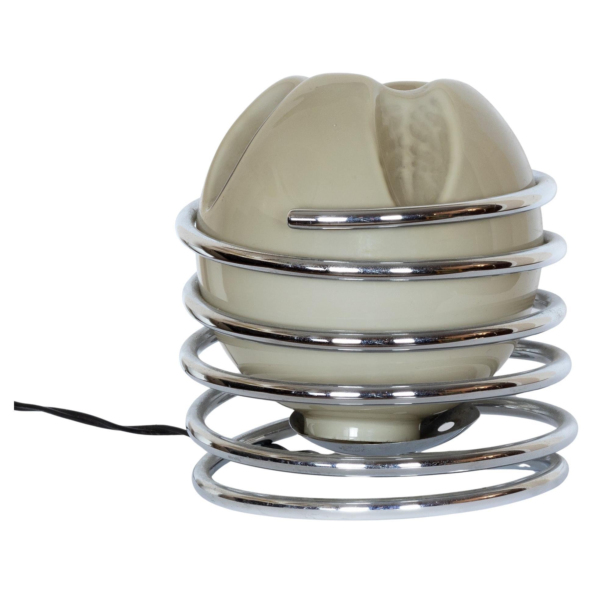 Lampe de table en verre gris, 20ème siècle, Mid Century Modern en vente