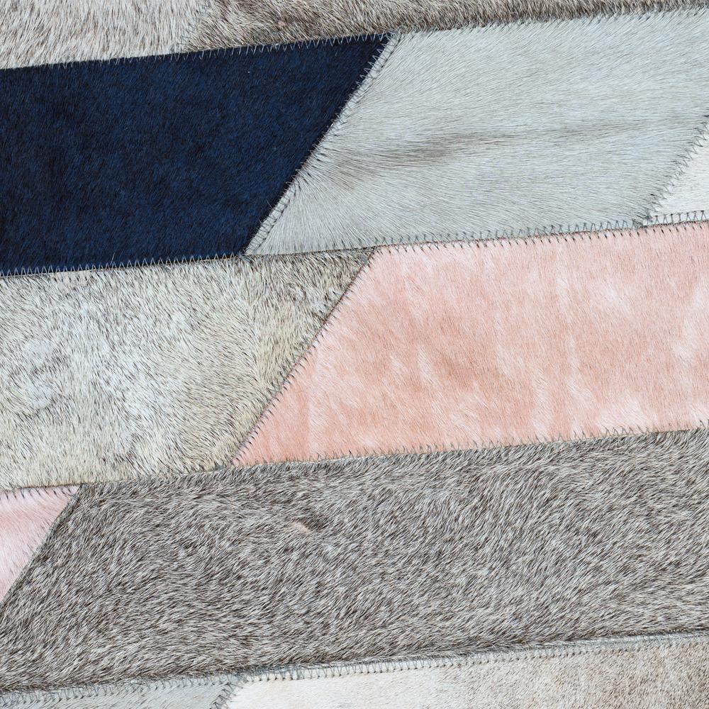 Grau Grün Blau und Light Pink Anpassbare Astila Navy Rindsleder Läufer X-Large (Art déco) im Angebot