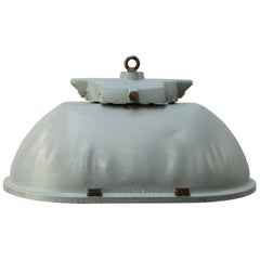Gray Green Oval Vintage Industrial Double Bulb Pendant Lights