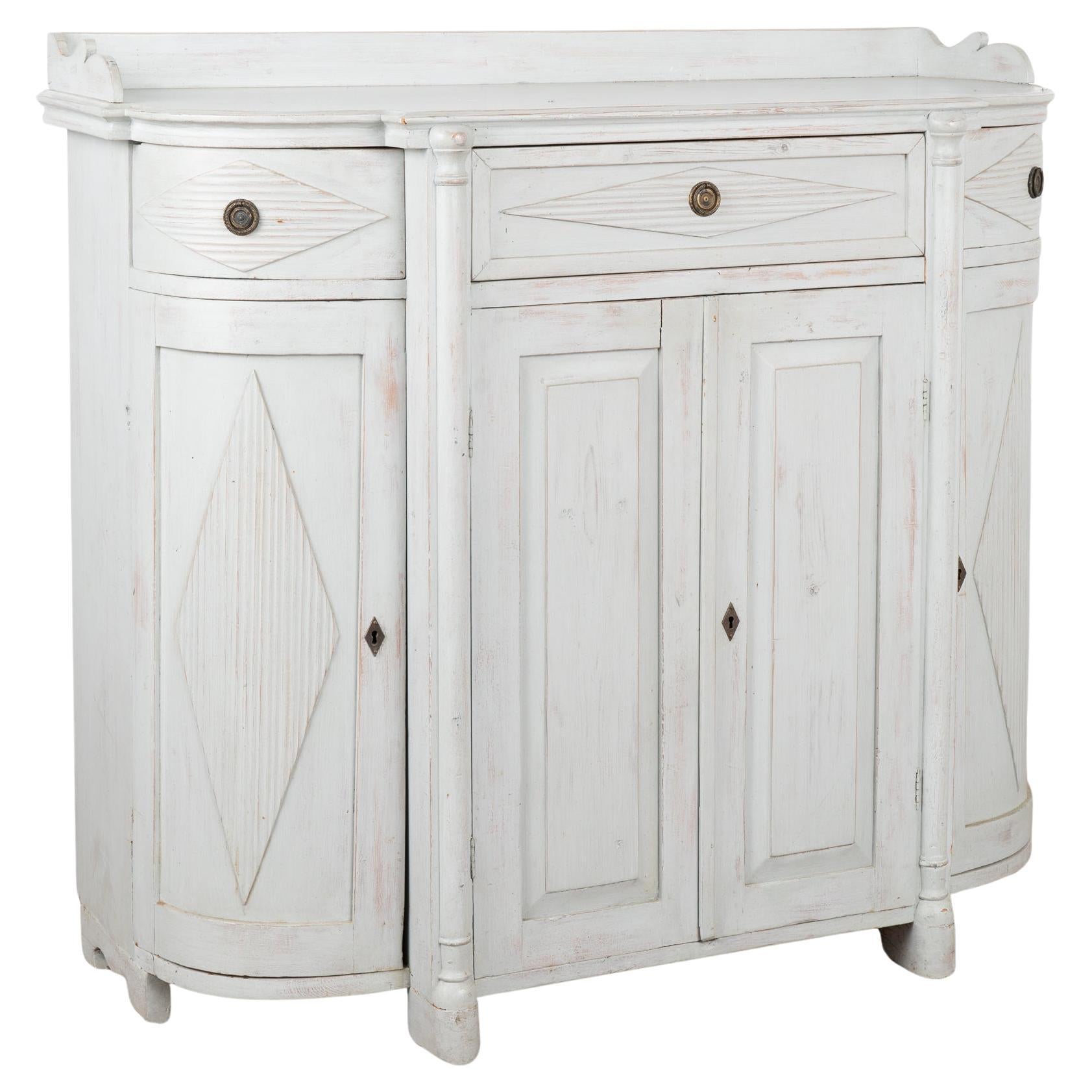 Gray Gustavian Pine Sideboard Buffet, Sweden circa 1860-80 For Sale