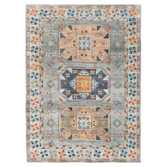 Gray Hand Knotted Armenian Inspired Design 200 KPSI Pure Wool Rug 10'0" x 13'7"