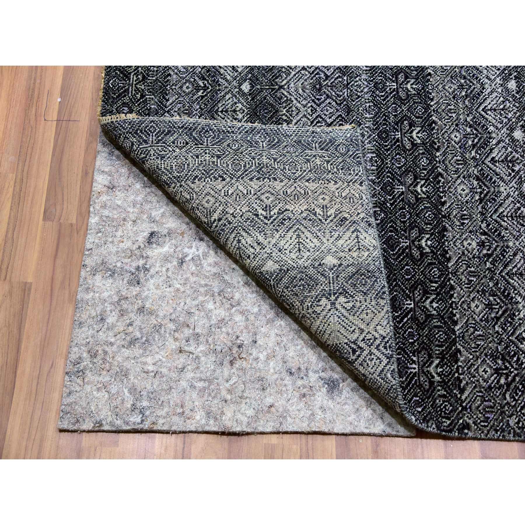 Indiano Tappeto orientale quadrato in lana grigio annodato a mano Kohinoor Herat 12' x 12' in vendita